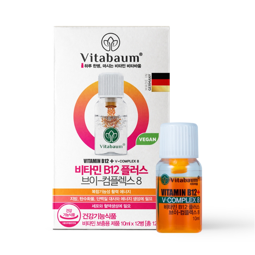 <b>비타바움</b> <b>vitabaum</b> 멀티비타민 <b>종합</b> 독일 마시는 액상 비타비움 비타바음 12병