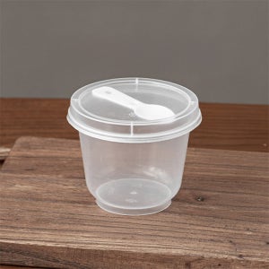 40개 스푼 포함 내열 PP 그릭 요거트 용기 푸딩 요거트병 원형A타입 160ml