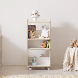 이동식 3단 회전 책장 이동책장 이동형 바퀴책 아이방 꾸미기