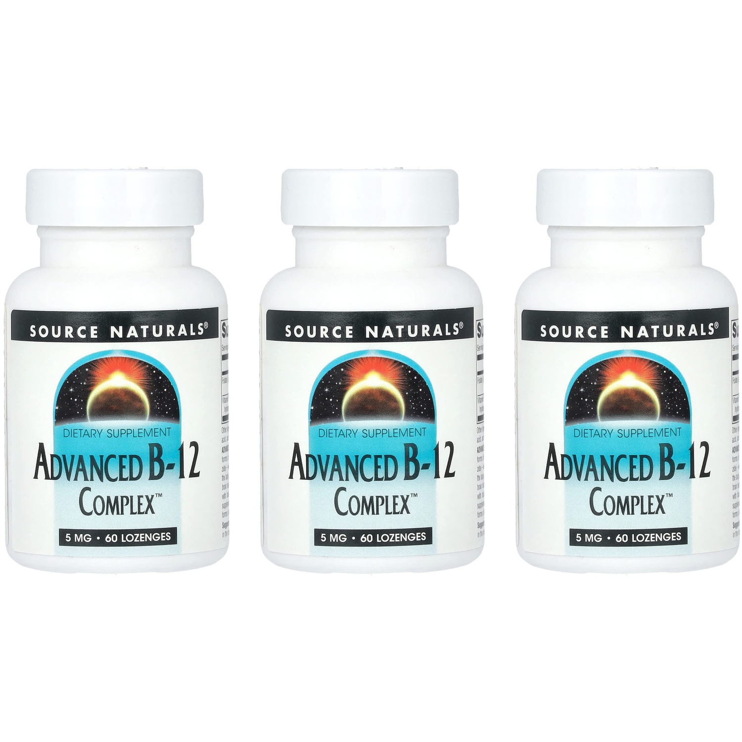 소스내추럴스 어드밴스드 비타민<b>B12 컴플렉스 5mg</b> 60정 (3개세트)