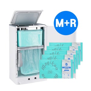 매직캔 쓰레기통20리터 휴지통 세트 히포2크롬 오토실링 냄새차단 기저귀쓰레기통