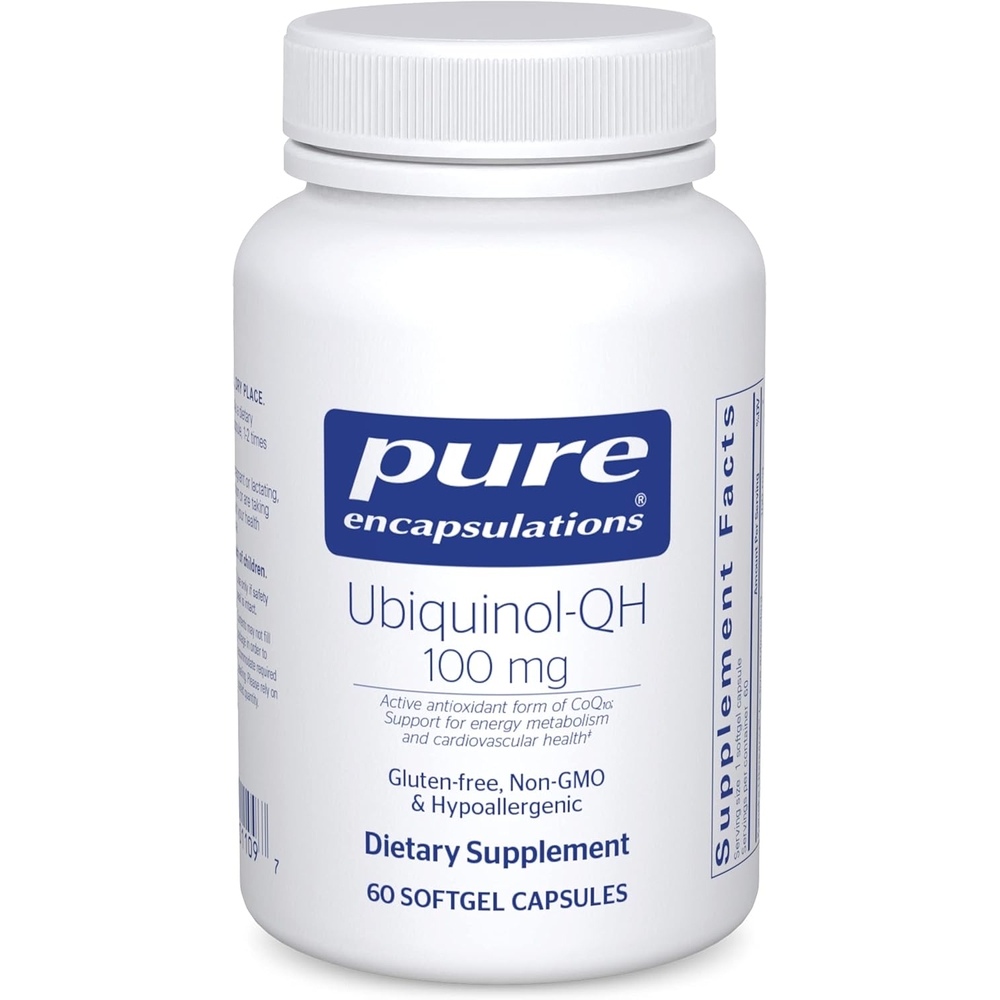퓨어인캡슐레이션 유비퀴놀 QH 100mg CoQ10 소프트젤 캡슐 60개