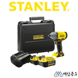 스탠리 SBW920M2K 브러쉬리스 임팩렌치 미드토크 20V 충전 무선 임팩트 렌치 풀세트