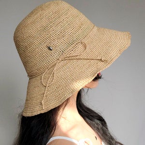 챙넓은 천연 라피아햇 8 Color 밀짚모자 리본 벙거지 여성 여름 버킷햇