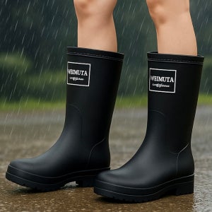 여성레인부츠 미들사이즈 사계절 장화 방수 패션부츠