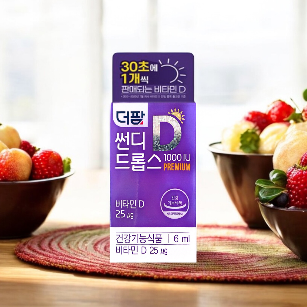 더팜 썬디드롭스 1000IU 6ml 비타민D3 비타민E MCT오일