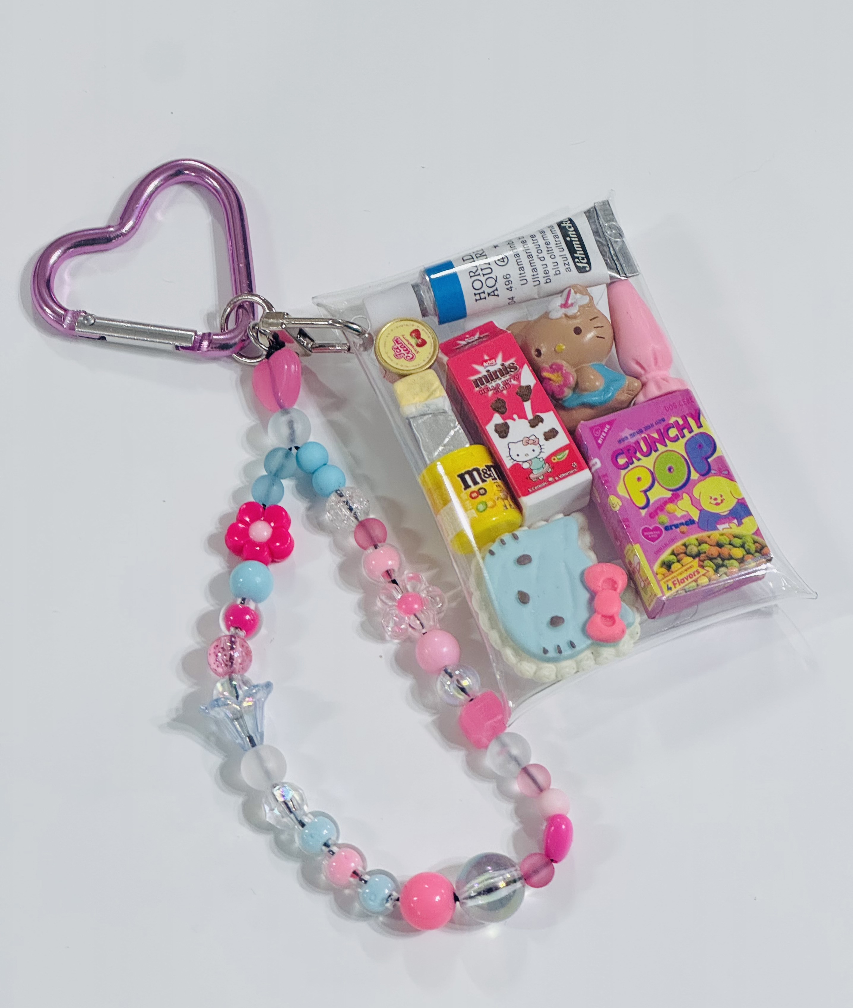 태닝 키티 파우치 키링 열쇠고리