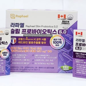 라파엘 슬림 프로바이오틱스 5.0 500mg x 60캡슐 x 2개