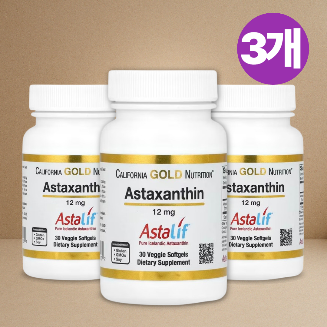 CGN <b>아스타잔틴</b> 아스타리프 <b>12mg</b> 30캡슐, 3개