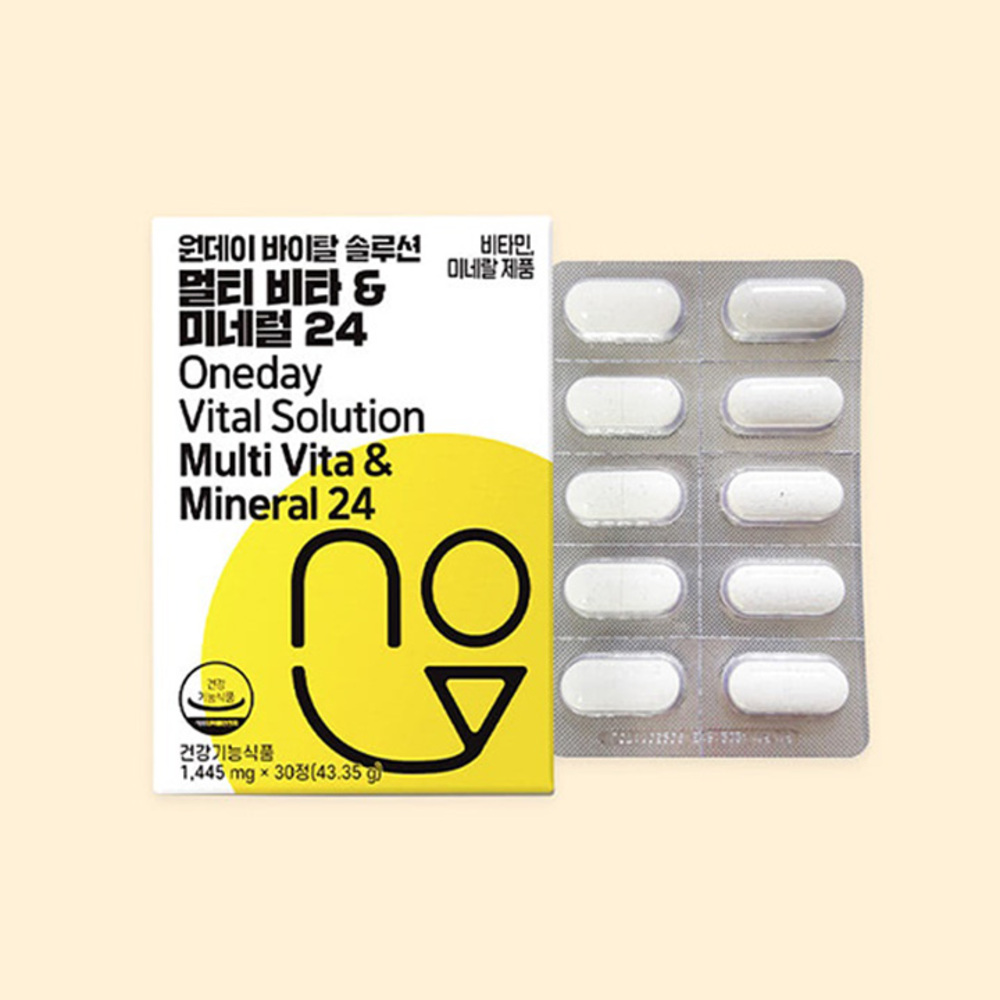 캐나다 직수입 하루 한알 <b>멀티</b> 비타 &amp; <b>미네랄</b> 24 30정 1개월분 <b>멀티</b> 비타민 <b>미네랄</b>