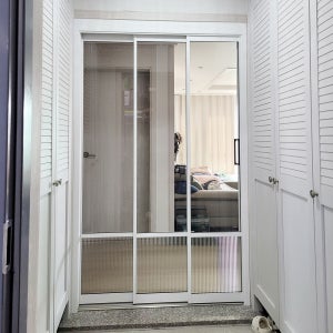 아파트 현관중문 부산 울산 김해 양산 창원 2단유리 초슬림 3연동