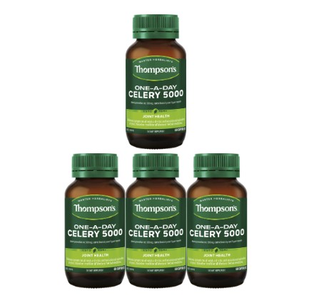 톰슨 셀러리 CELERY <b>샐러리 추출물</b> 5000mg 60캡슐 4병