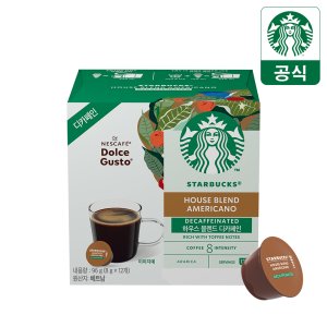 스타벅스 캡슐커피 by 네스카페 돌체구스토 하우스 블렌드 디카페인, 12개입, 1개