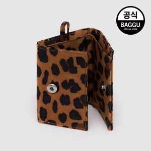 BAGGU 바쿠 스냅 월렛 호피 레오파드 지갑