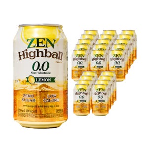 티젠 젠하이볼향 레몬 0.0 (논알콜) 350ml, 24개