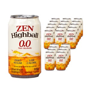 티젠 젠하이볼향 0.0 (논알콜) 350ml, 24개
