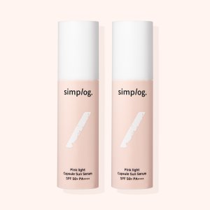 심플로그 핑크라이트 캡슐 선세럼 30ml x2개 SFP50+PA++++