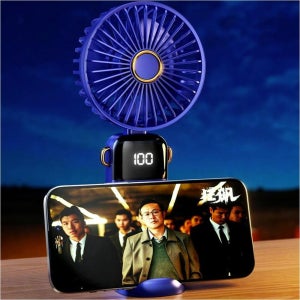 선풍기 5단 조절 강풍 LED 미니 휴대용 탁상용 목걸이 핸디 선풍기