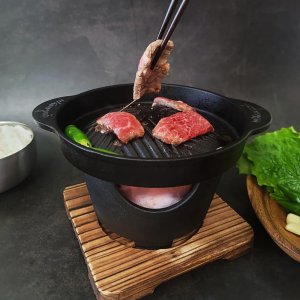 여미온 무쇠 캠핑 차박 가정용 미니화로 1인용화로 고기화로 그릴 세트