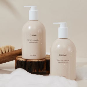 러베 아기 히알루론 탑투토 올인원 바디워시 신생아 바스 앤 샴푸 400ml 2개 세트