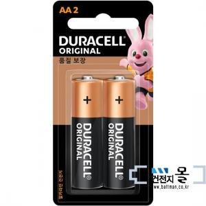듀라셀 알카라인 건전지 AA 2입(1카드) 1.5V LR6