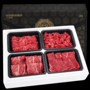 더고기식탁 만족1호 (등심+채끝+불고기+국거리) 각300g 총1.2kg 1등급 한우선물세트