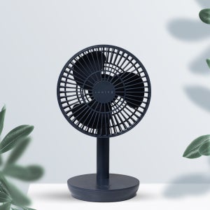 쿠잉 탁상용 무선선풍기 미니 소형 캠핑용 사무실 책상용 침대 네이비