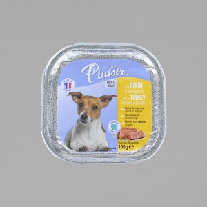 플레이저 독파테 습식사료 칠면조 & 야채 100g