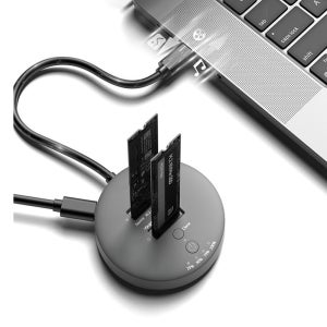 외장 USB C타입 to 듀얼 Nvme M.2 SSD 도킹스테이션 복제 하드독 리더기