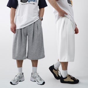 1+1 쓰리턱 남자버뮤다팬츠 7부반바지 남자빅사이즈반바지