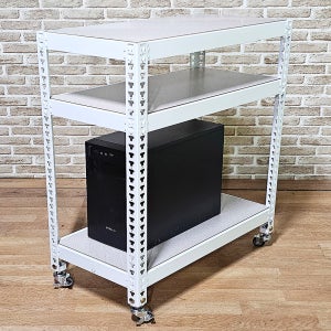 철재 컴퓨터 본체 거치대 PC 데스크탑 받침대 선반 300x300x300 기본 2단