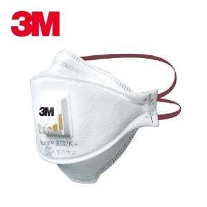 3M 9332K 접이식 특급방진마스크 고효율 쿨플로우 배기밸브 석면 석탄 10매