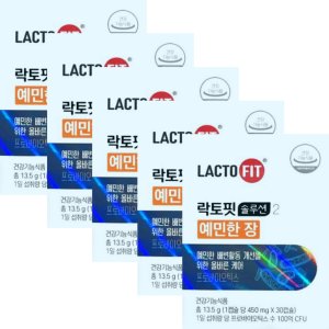 락토핏 솔루션 2 예민한 장 450mg x 30캡슐 x 5박스 5개월분