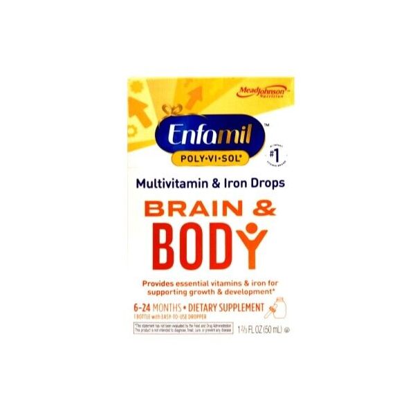 <b>Enfamil</b> <b>엔파밀</b> 폴리-비-솔 영유아용 <b>종합비타민</b> 보충액 (철분 포함)