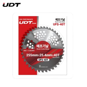 UDT 예초기날 예초기용 원형날 UFS-40T 잡초 제초기 예초기 칼날 톱날 KC안전 인증