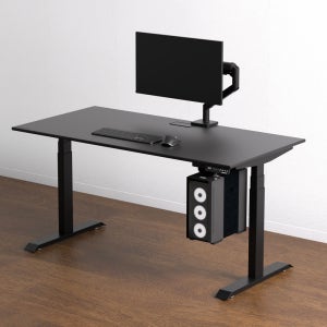 루나랩 듀얼모터 모션데스크 LITE 1200 싱글 모니터암 피씨홀더 세트상품