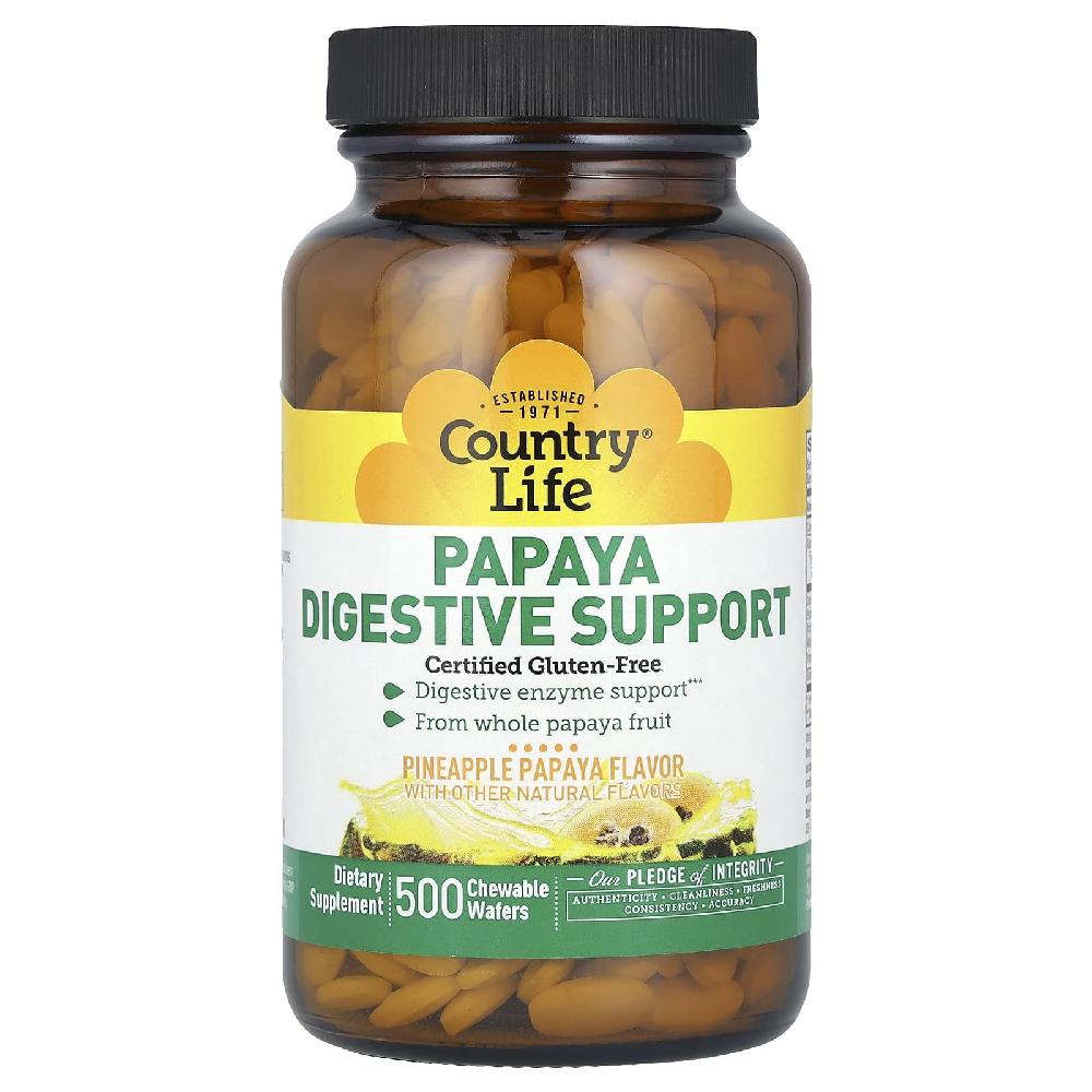컨트리라이프 파파야 파인애플 Papaya Digestive Support 츄어블 500개