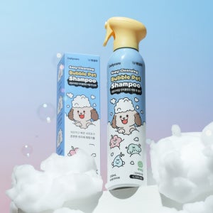 펫생각 자동거품 버블 펫 고양이 강아지 샴푸 천연 저자극 각질 비듬 세정 300ml, 1개