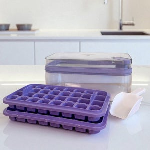 와르르 원터치 아이스트레이 푸쉬 냉동실 얼음통 64구 얼음틀