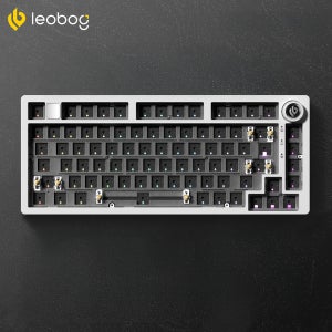 레오보그 HI75C 알루미늄 기계식 키보드 LEOBOG 화이트, 유선 무광 베어본