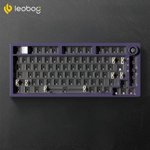 레오보그 HI75C 알루미늄 기계식 키보드 LEOBOG 퍼플, 유무선 RGB 베어본