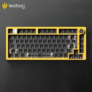 레오보그 HI75C 알루미늄 기계식 키보드 LEOBOG 옐로우, 유무선 RGB 베어본