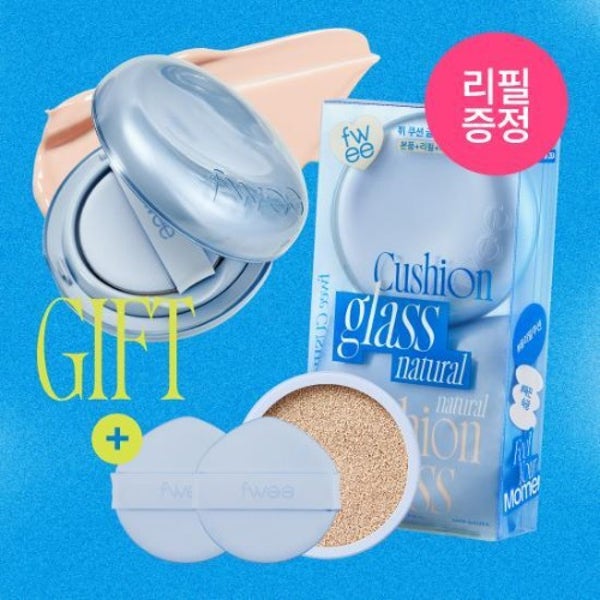 [리필기획] 퓌 쿠션 글래스 내추럴(본품+리필) (5 Colors)