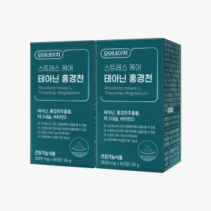 모어네이처 L 테아닌 홍경천 스트레스 긴장완화 피로회복 추출물 영양제 60정, 2개