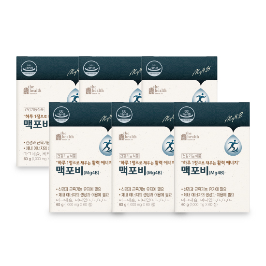 더헬스 맥포비 마그네슘 2개월분 60정, 6개