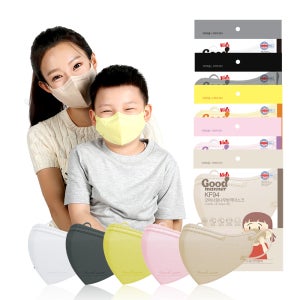 [100+100매] KF94 굿매너 새부리형마스크 꿈나무 초소형 유아 어린이 100매