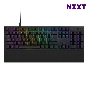 NZXT FUNCTION 유선 기계식 게이밍 키보드 블랙, 적축