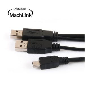 마하링크 USB A-Mini 5Pin 5핀 Y케이블 1M ML-U5Y010