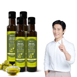 네이처드림 유기농 엑스트라버진 올리브오일 스페인산 피쿠알 품종 250ml, 4개