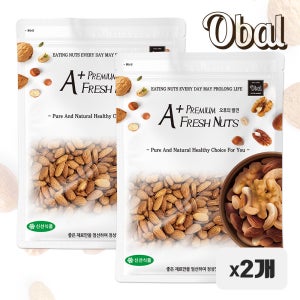 오발넛츠 가염아몬드1Kg+1Kg